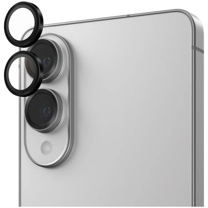 Osłona obiektywu aparatu Hoops do Samsung S25 Edge, Czarne, PanzerGlass