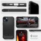 Etui z MagSafe do iPhone 16e, Rugged Armor, Matte Black, Spigen