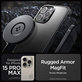Etui z MagSafe do iPhone 14, Rugged Armor, Matte Black, Spigen
