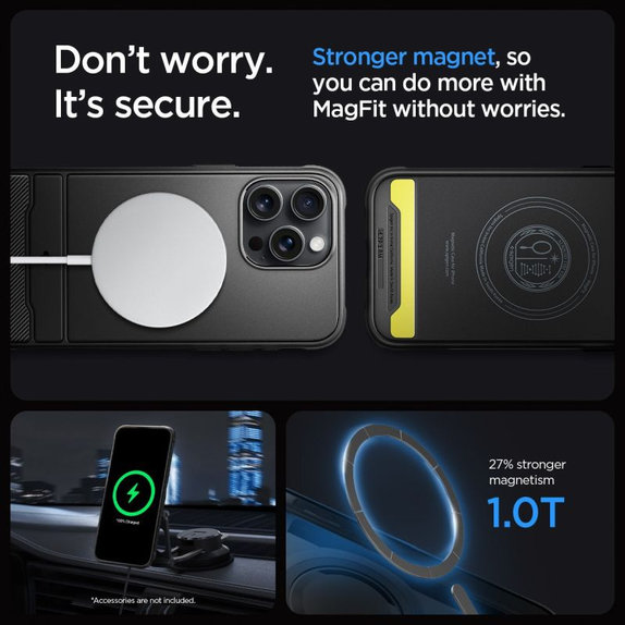 Etui z MagSafe do iPhone 14, Rugged Armor, Matte Black, Spigen