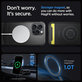 Etui z MagSafe do iPhone 14, Rugged Armor, Matte Black, Spigen