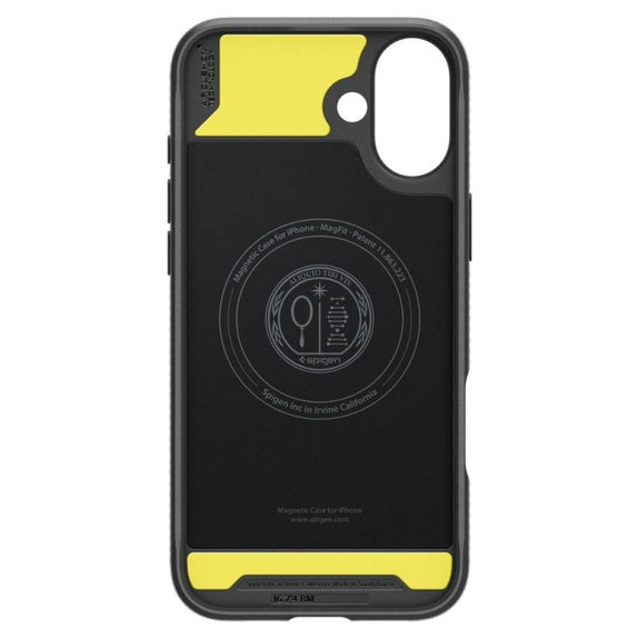 Etui z MagSafe do iPhone 15 Pro, Rugged Armor, Matte Black, Spigen