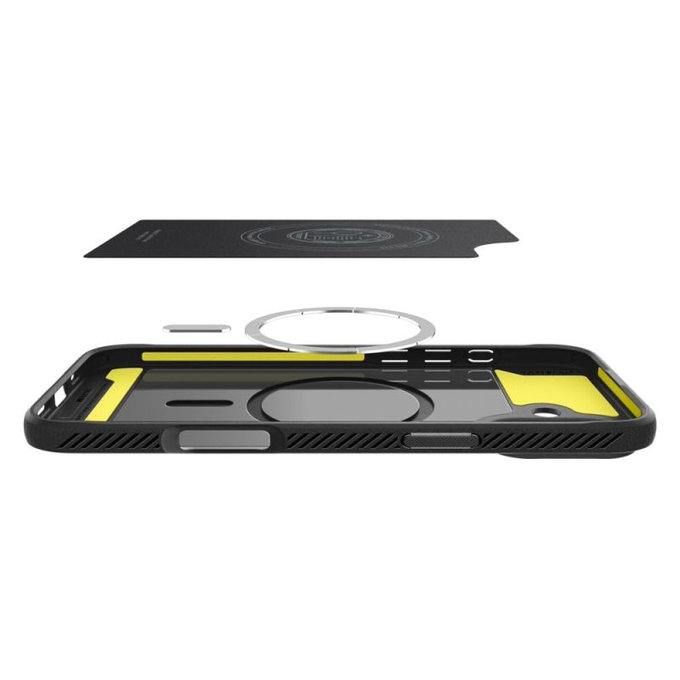 Etui z MagSafe do iPhone 15 Pro, Rugged Armor, Matte Black, Spigen