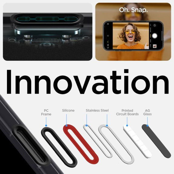 Etui z MagSafe do iPhone 16, Ultra Hybrid "T", Frost Black, Spigen