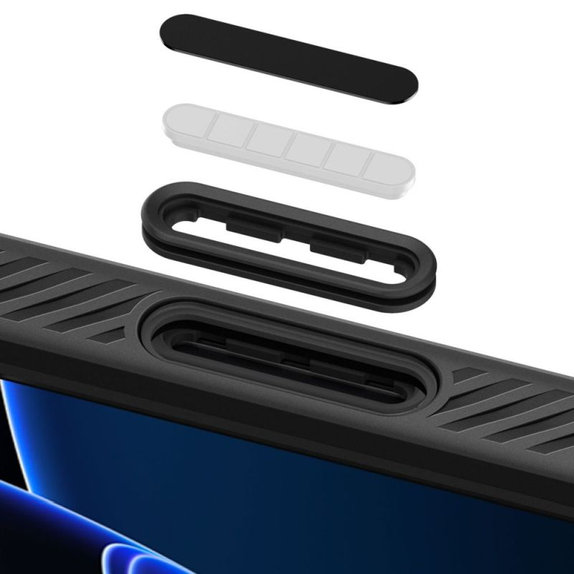 Etui do iPhone 16 Pro Max, Liquid Air "T" z MagSafe, Matte Black, Spigen
