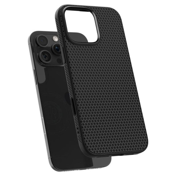 Etui do iPhone 16 Pro, Liquid Air "T" z MagSafe, Matte Black, Spigen