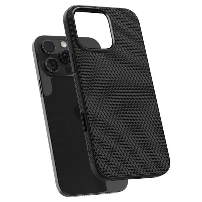 Etui do iPhone 16 Pro, Liquid Air "T" z MagSafe, Matte Black, Spigen