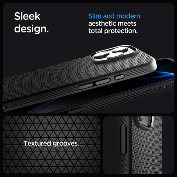Etui do iPhone 16 Pro, Liquid Air "T" z MagSafe, Matte Black, Spigen