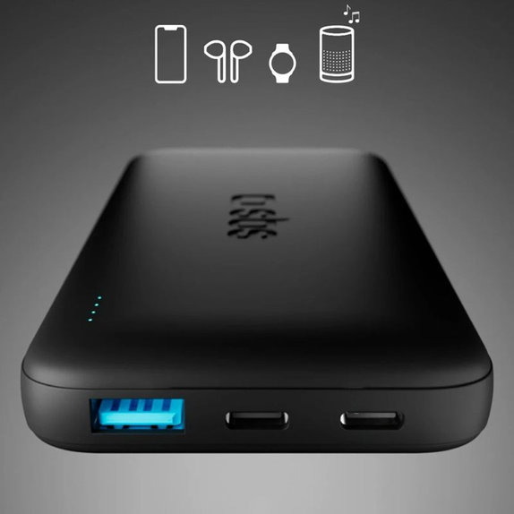 PowerBank 10000mAh, 10W, Infinity, LiFePO4, USB-C/USB-A, Czarny, Black, SBS