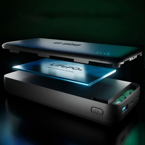 PowerBank 20000mAh, 10W, Infinity, LiFePO4, USB-C/USB-A, Czarny, Black, SBS
