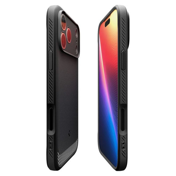 Etui z MagSafe Rugged Armor do iPhone 17 Pro, Matte Black, Spigen