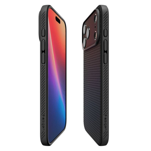 Etui do iPhone 17 Pro, Liquid Air, Matte Black, Spigen