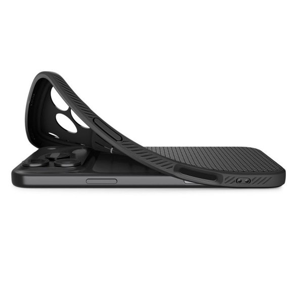 Etui do iPhone 17 Pro, Liquid Air, Matte Black, Spigen