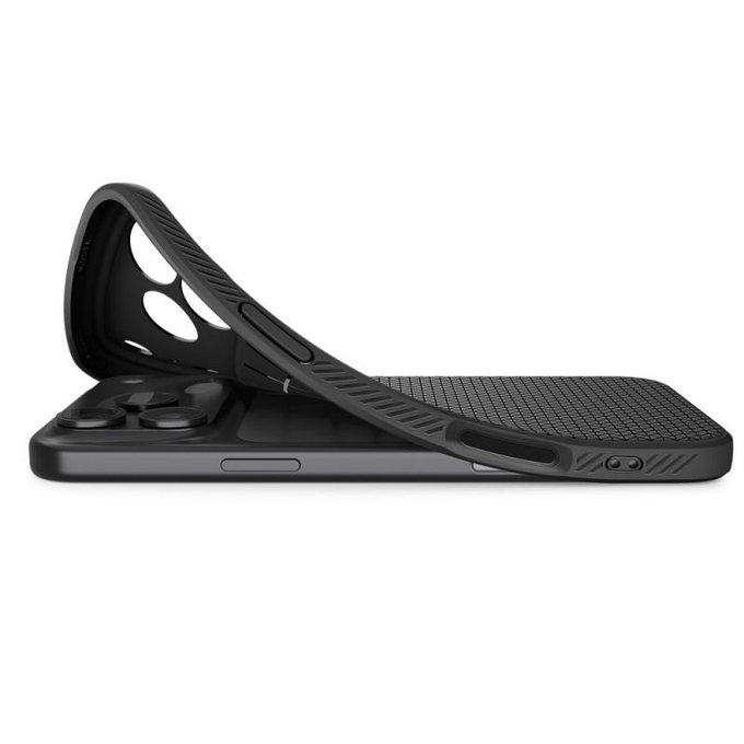Etui do iPhone 17 Pro, Liquid Air, Matte Black, Spigen