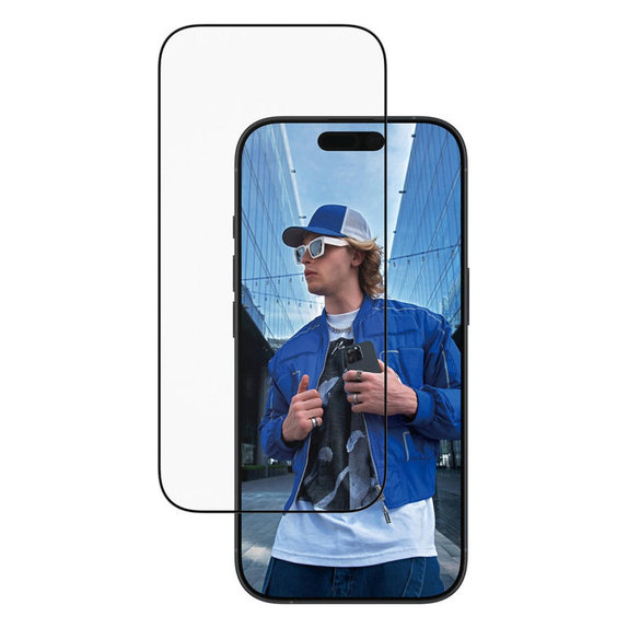 Szkło hartowane UWF z aplikatorem do iPhone 17/16 Pro, Czarne, PanzerGlass