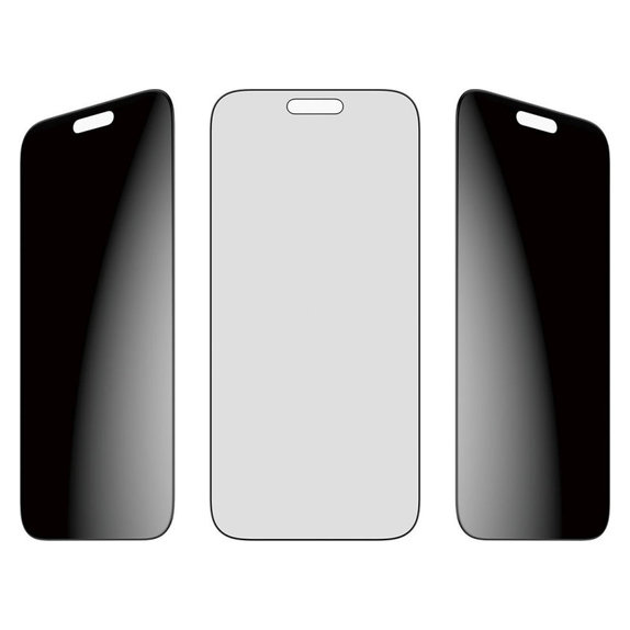 Szkło hartowane UWF 2-Way Privacy z Fastfit do iPhone 17 Pro Max, Czarne, PanzerGlass