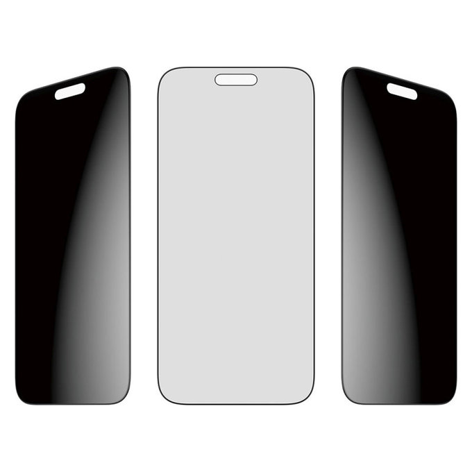 Szkło hartowane UWF 2-Way Privacy z Fastfit do iPhone 17 Pro Max, Czarne, PanzerGlass