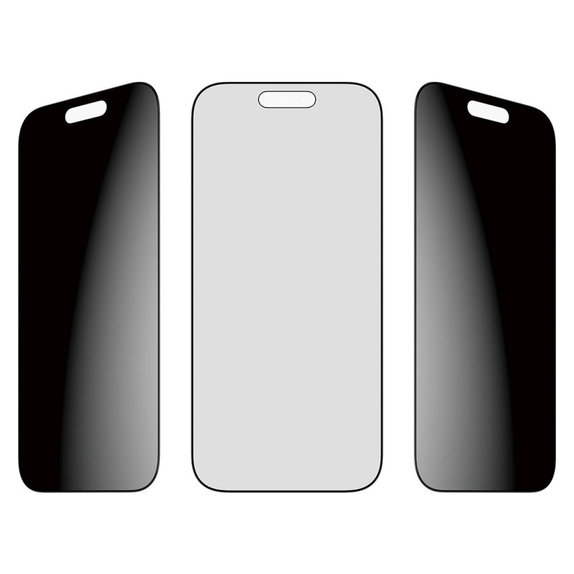 Szkło hartowane UWF 2-Way Privacy z Fastfit do iPhone 17/16 Pro, Czarne, PanzerGlass