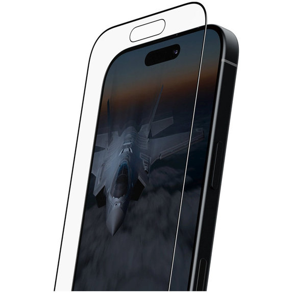 Szkło hartowane UWF Stealth z Fastfit do iPhone 17/16 Pro, Czarne, PanzerGlass