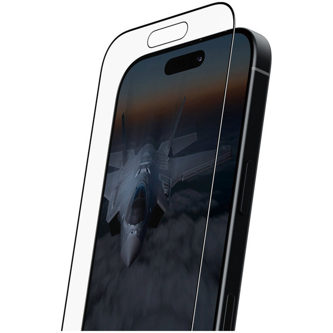 Szkło hartowane UWF Stealth z Fastfit do iPhone 17/16 Pro, Czarne, PanzerGlass