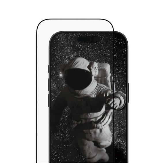 Szkło hartowane UWF Ceramic II z Fastfit do iPhone 17/16 Pro, Czarne, PanzerGlass