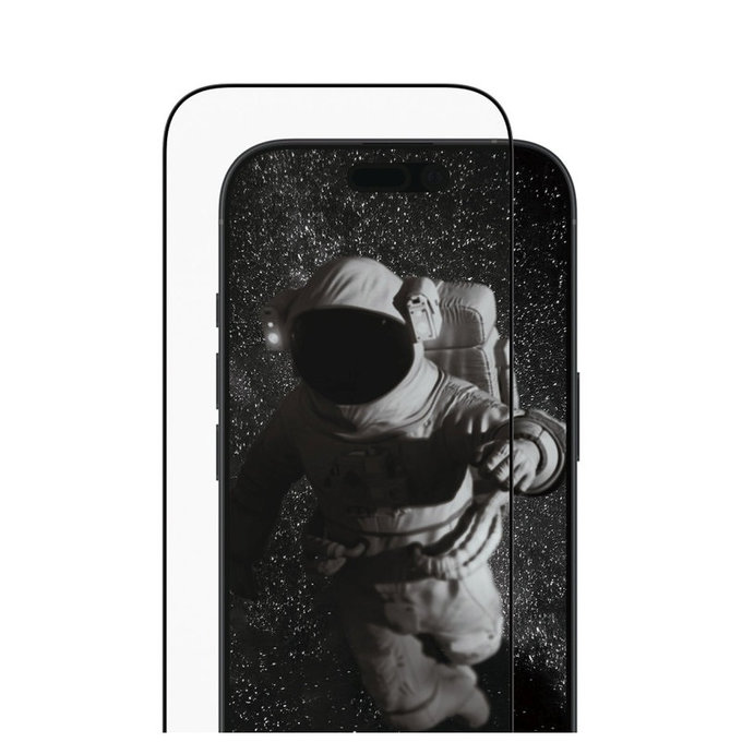 Szkło hartowane UWF Ceramic II z Fastfit do iPhone 17/16 Pro, Czarne, PanzerGlass