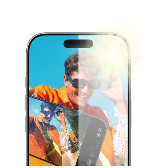 Szkło hartowane Anti-Reflective z aplikatorem do iPhone 17/16 Pro, Czarne, PanzerGlass