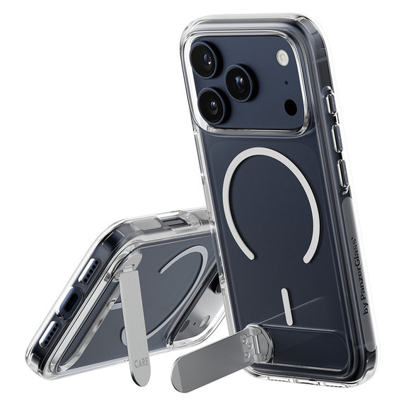 Etui Kickstand do iPhone 17 Pro, Przezroczyste, PanzerGlass