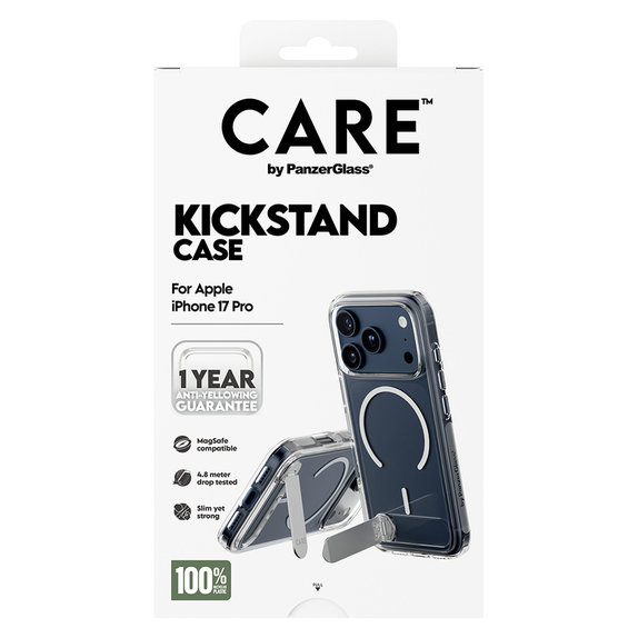 Etui Kickstand do iPhone 17 Pro, Przezroczyste, PanzerGlass