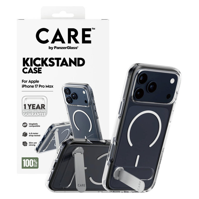 Etui Kickstand do iPhone 17 Pro Max, Przezroczysty, PanzerGlass