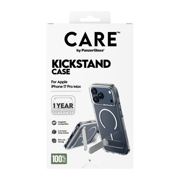 Etui Kickstand do iPhone 17 Pro Max, Przezroczysty, PanzerGlass