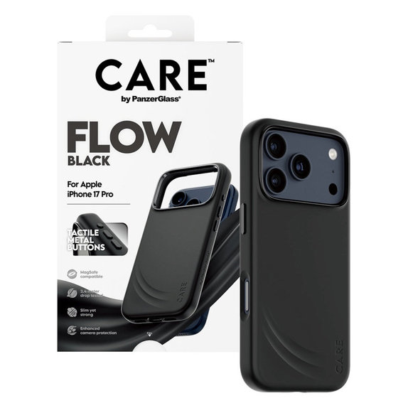 Etui FLOW z MagSafe do iPhone 17 Pro, Czarne, CARE