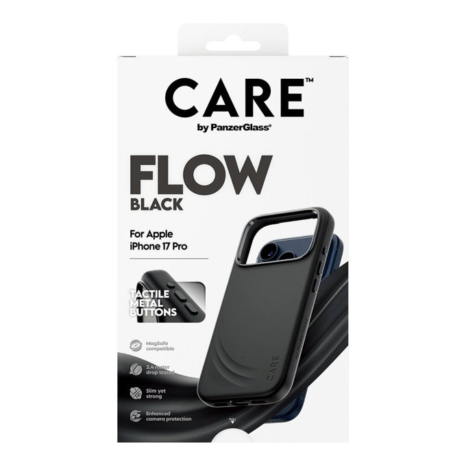 Etui FLOW z MagSafe do iPhone 17 Pro, Czarne, CARE