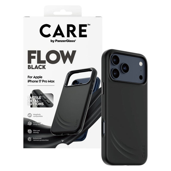 Etui FLOW z MagSafe do iPhone 17 Pro Max, Czarny, PanzerGlass