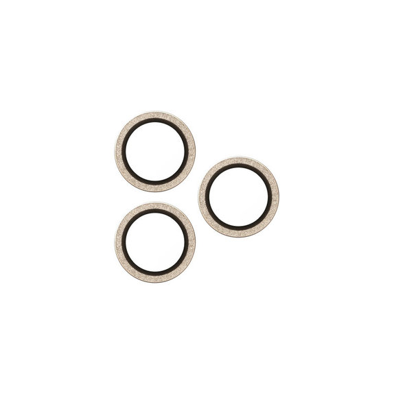 Osłona obiektywu aparatu Hoops do iPhone 17 Pro Max/17 Pro/16 Pro Max/16 Pro, Glitter Gold, PanzerGlass