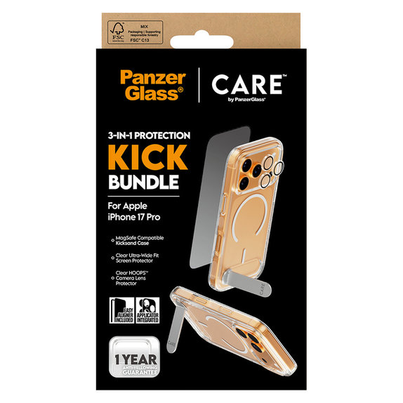 Bundle 3w1 Kick do iPhone 17 Pro, PanzerGlass