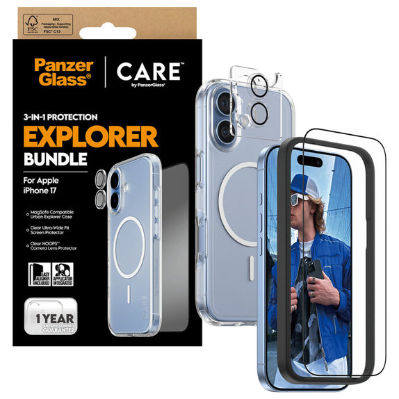 Bundle 3w1 Explorer do iPhone 17, PanzerGlass