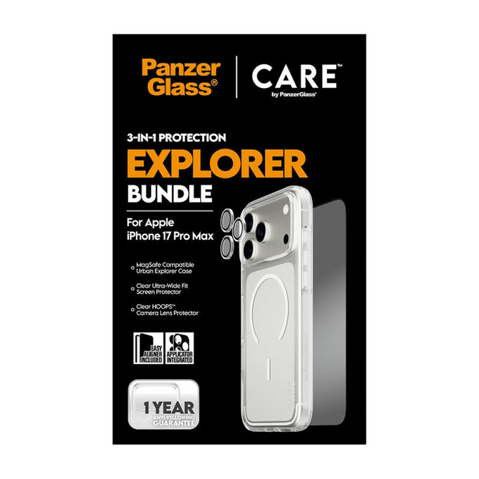 Bundle 3w1 Explorer do iPhone 17 Pro Max, PanzerGlass