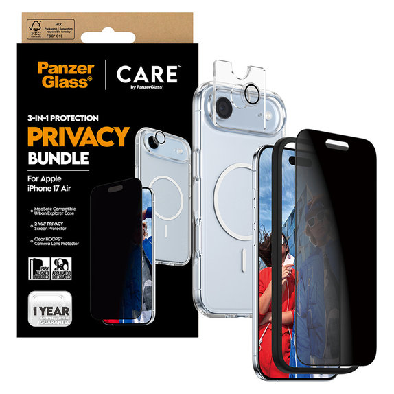 Bundle 3w1 Privacy do iPhone Air, PanzerGlass