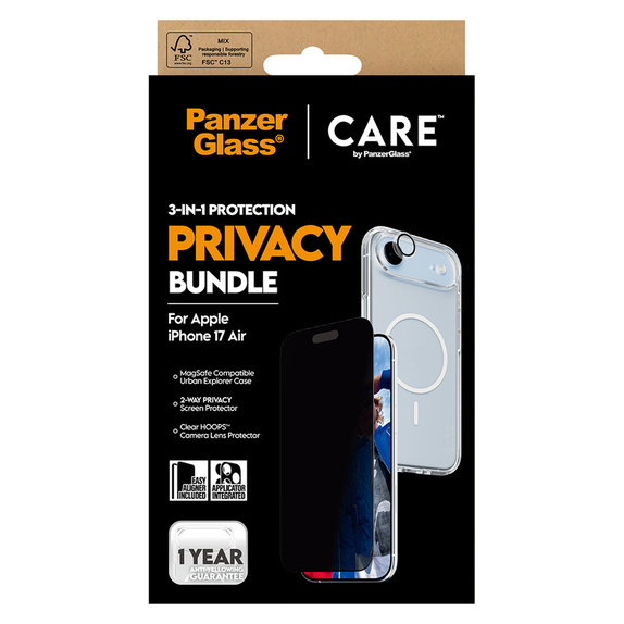 Bundle 3w1 Privacy do iPhone Air, PanzerGlass