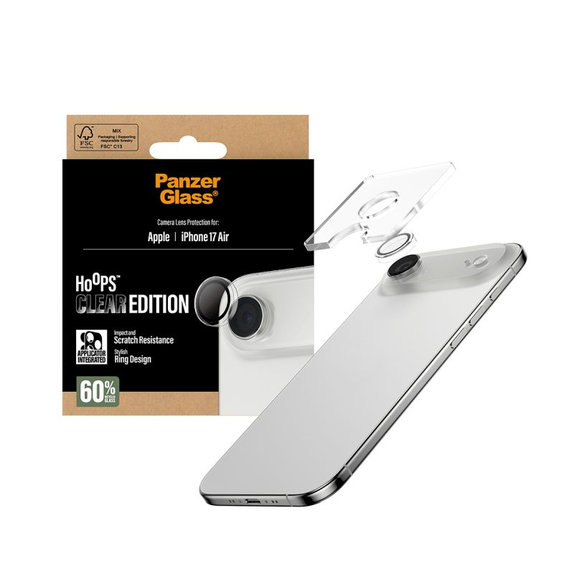 Ochraniacz soczewki tylnego aparatu do iPhone Air, Hoops, Przezroczysty, Transparent, PanzerGlass