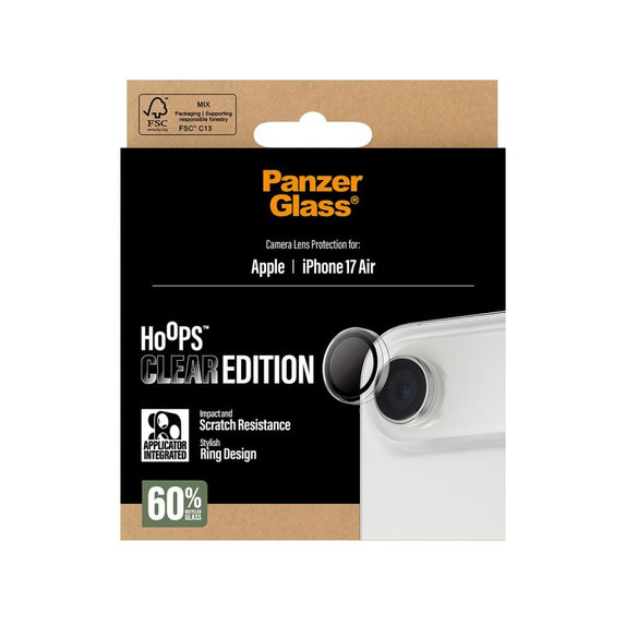 Ochraniacz soczewki tylnego aparatu do iPhone Air, Hoops, Przezroczysty, Transparent, PanzerGlass