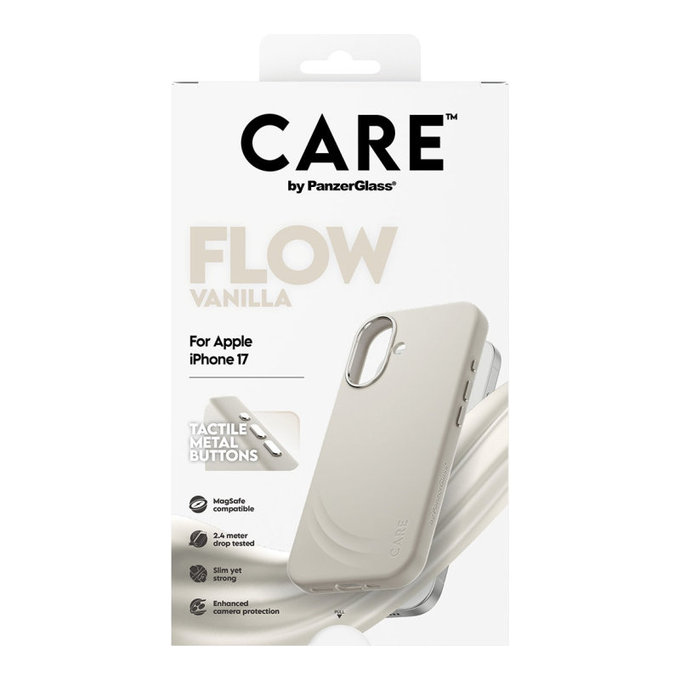 Etui FLOW z MagSafe do iPhone 17, Vanilla, CARE