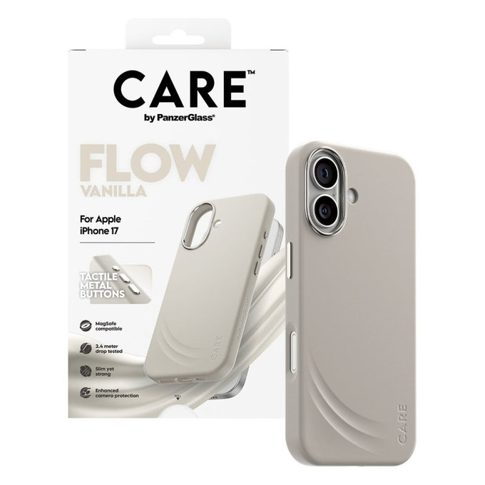 Etui FLOW z MagSafe do iPhone 17, Vanilla, CARE
