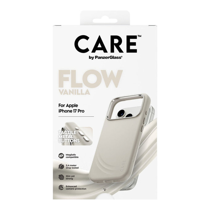 Etui FLOW z MagSafe do iPhone 17 Pro, Vanilla, CARE