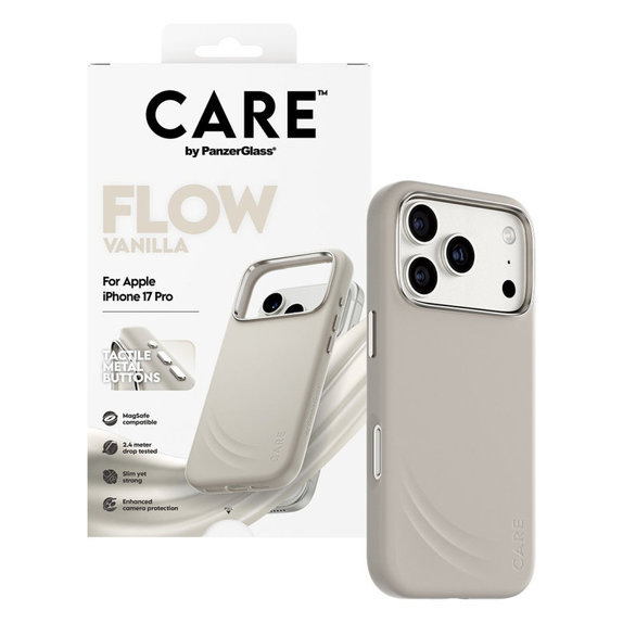 Etui FLOW z MagSafe do iPhone 17 Pro, Vanilla, CARE