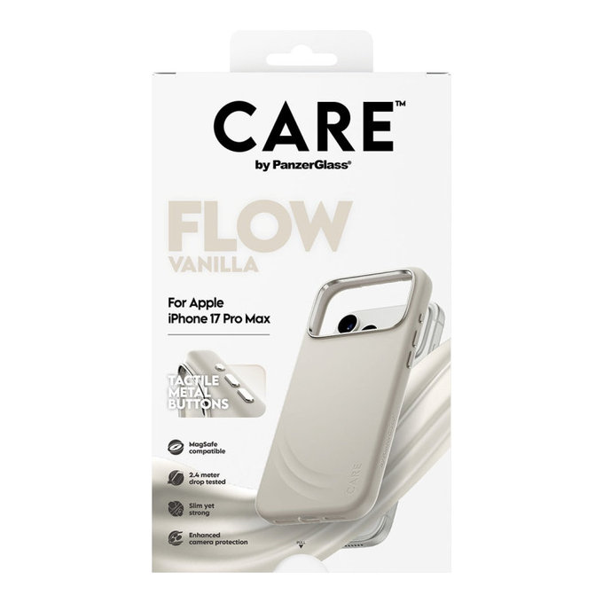 Etui FLOW z MagSafe do iPhone 17 Pro Max, Vanilla, CARE
