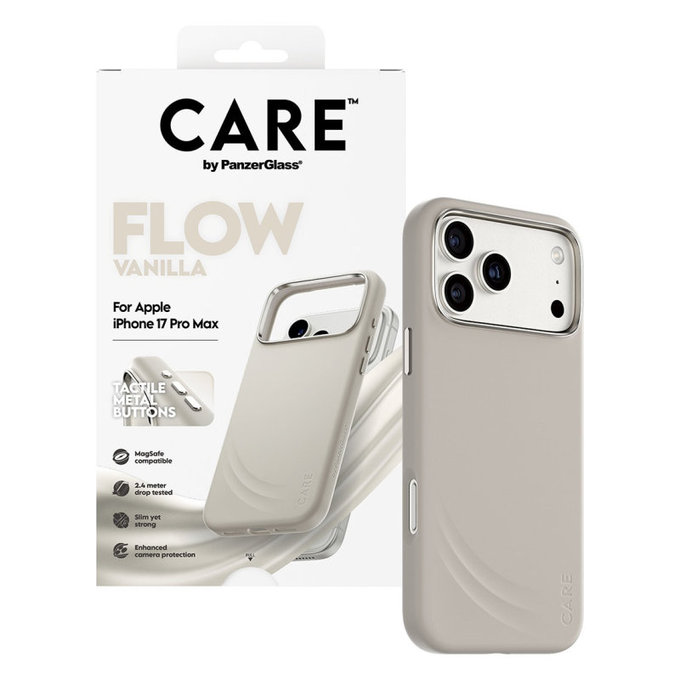 Etui FLOW z MagSafe do iPhone 17 Pro Max, Vanilla, CARE