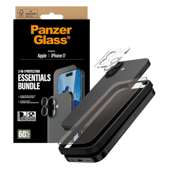 Bundle Essentials 2w1 do iPhone 17, PanzerGlass