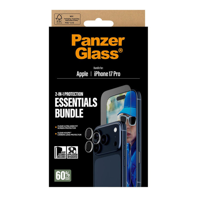 Bundle Essentials 2w1 do iPhone 17 Pro, PanzerGlass